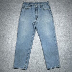 Levis 550 Denim Jeans Men Size 36x32 (32x30) Blue Relaxed Fit Wide Barrel Baggy